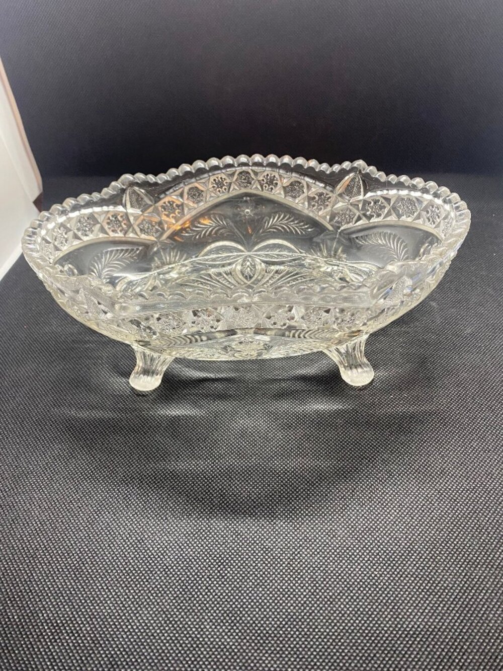 Cut Glass Fruit Bowl Footed